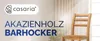 Barkruk met Rugleuning 2 Stuks Acaciahout Productafbeelding-voorbeeld 2