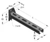MEFA Konsole C-Profil 45/26 S, Platte längs, galvanisch Produktbild-Vorschau 2