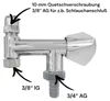 Gerätezusatzventil 3/8 Zoll Messing mit Produktbild-Vorschau 2
