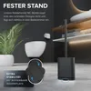 A modern bathroom setting with a toilet brush and stand. Produktbild-Vorschau