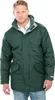 A man wearing a green parka jacket. Produktbild-Vorschau