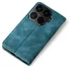 A teal-colored flip case for a smartphone is shown against a white background. Produktbild-Vorschau