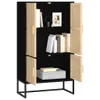 vidaXL Highboard Black 70x35x125 cm výrobek z odvozeného Náhled obrázku produktu 3