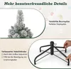 A collage of images showcasing details of a Christmas tree, including its branches, a metal stand, and text highlighting features. Podgląd zdjęcia produktu