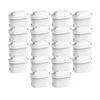 A group of white water filter cartridges arranged in rows against a white background. Produktbild-Vorschau
