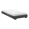 A single bed frame with a mattress on a white background. Produktbild-Vorschau