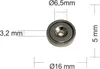 Topfmagnet Neodym Flachgreifer Ø 16 mm mit Bohrung und Produktbild-Vorschau 2