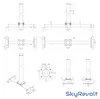 SkyRevolt Dachsparrenhalter Set 1m Mast 60mm Alu-Ziegel rot Produktbild-Vorschau 6