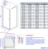 EMKE kabina prysznicowa 90 x 90 x 185 cm wnęka drzwi Podgląd zdjęcia produktu 8