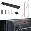 The image shows mounting hardware for an electric fireplace and a diagram illustrating how it attaches to a wall. Anteprima dell’immagine prodotto