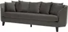 Casa Padrino Luxus Sofa mit Kissen Dunkelgrau / Schwarz 240 Produktbild-Vorschau 1