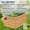 TTL GARDEN LARENA XL Holz Hochbeet 210x90x84cm mit Produktbild-Vorschau 2