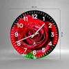 Wanduhr - Rund - Glasuhr - Rose Blume Blütenblätter Wasser Produktbild-Vorschau 3