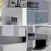 Obývací stěna s LED modrým osvětlením CHEMUNG 1 - černá / Náhled obrázku produktu 4
