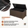 CASARIA® Zahradní box polštářový box s kolečky 270L úložný Náhled obrázku produktu 5