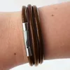 Lederkette 2 mm Herren Halskette Braun 17-100 cm lang mit Produktbild-Vorschau 2