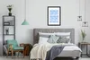 MuchoWow® MuchoWow® Gerahmtes Poster Blumen - Muster - Blau Produktbild-Vorschau 5
