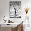 Poster - Poster ohne Rahmen - Schwarzweiß Baum See - Produktbild-Vorschau 5