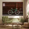 MuchoWow® Poster Grünes Fahrrad vor dem Tor 180x120 cm - Produktbild-Vorschau 3