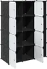 vidaXL Armadio modulare a 9 scomparti 109x36,5x143cm Bianco Anteprima dell’immagine prodotto 3