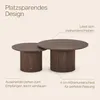 Couchtisch 2er-Set rund ESME - Nussbaum dunkel Produktbild-Vorschau 5
