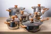 Kinghoff ensemble de pots en acier 12 pcs. Rosegold KH1768 Voir les images du produit 12