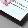 Gerahmtes Poster - Schwarzer Rahmen - Flamingos Palmen Mond Produktbild-Vorschau 2
