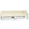vidaXL Cuscino Pallet 5 pezzi in tessuto crema Anteprima dell’immagine prodotto 3