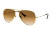 Occhiali da sole Ray-Ban RB3025 Aviator in metallo dorato Anteprima dell’immagine prodotto 1