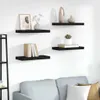 vidaXL Schweberegale 4 Stk. Schwarz 50x23x3,8 cm MDF Produktbild-Vorschau 2