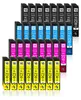 A collection of printer ink cartridges arranged in rows. Produktbild-Vorschau