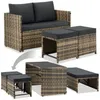 tectake 2 v 1 ratanový lounge set pohovka sedací souprava Náhled obrázku produktu 9
