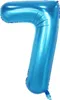 Folienballon Zahl 7, ca. 80 cm, blau, für Luftbefüllung Produktbild-Vorschau 1