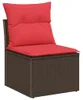vidaXL Sofa Set mit Kissen 6 pcs Braun Poly Rattan Produktbild-Vorschau 5