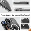 A collage of images showcasing an iPhone case with its features and design. Podgląd zdjęcia produktu