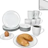 Venedig 18tlg Brunchset Porzellan Weiß mit Tellern Bechern Produktbild-Vorschau 1