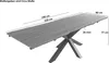 A table with dimensions indicated by lines and text. Produktbild-Vorschau