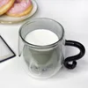 Süße Katzen Tasse mit Henkel, Doppelwandige Kaffeegläser Produktbild-Vorschau 3