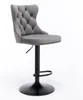 2er Set drehbare Samt-Barhocker, höhenverstellbar, modern, Produktbild-Vorschau 4
