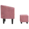 vidaXL Clubsessel mit Fußhocker Rosa Samt Produktbild-Vorschau 4