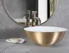 Rea Aufsatzwaschbecken Stella Round Brush Gold White Produktbild-Vorschau 5