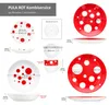 Servizio combinato Pula rosso 30 pezzi stoviglie a pois Anteprima dell’immagine prodotto 5