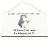 Mr. & Mrs. Panda holzbild Friseurin Leidenschaft DIN A6 - Produktbild-Vorschau 3