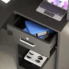Empfangstheke L-Form 140x80x120cm Schwarz, mit Produktbild-Vorschau 4
