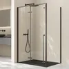 doporro Duschkabine Dusche Eckdusche Schwarz 90x140cm Produktbild-Vorschau 1