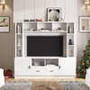 Set di pensili TV Merax con 2 armadi e 2 cassetti, moderno Anteprima dell’immagine prodotto 4