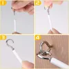 Vorhangdraht Weiß Set,  3 Meter Gardinendraht/4 Paar Haken Produktbild-Vorschau 2