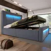 Lit simple 90 x 200 cm avec espace de rangement, lit Voir les images du produit 12