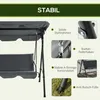 Outsunny Hollywoodschaukel mit Sitzpolster, 3-Sitzer Produktbild-Vorschau 5