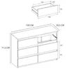 Kommode mit 6 Schubladen Grau Matt 100x33,5x71,5 Sideboard Produktbild-Vorschau 7